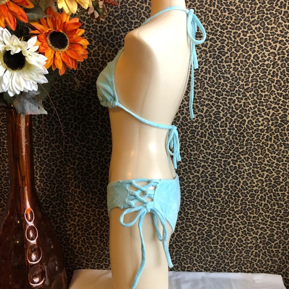 🦋B2G1🦋LEG AVENUE 2Pc Terry Cloth Bikini SMALL/MEDIUM NWT - Picture 5 of 9